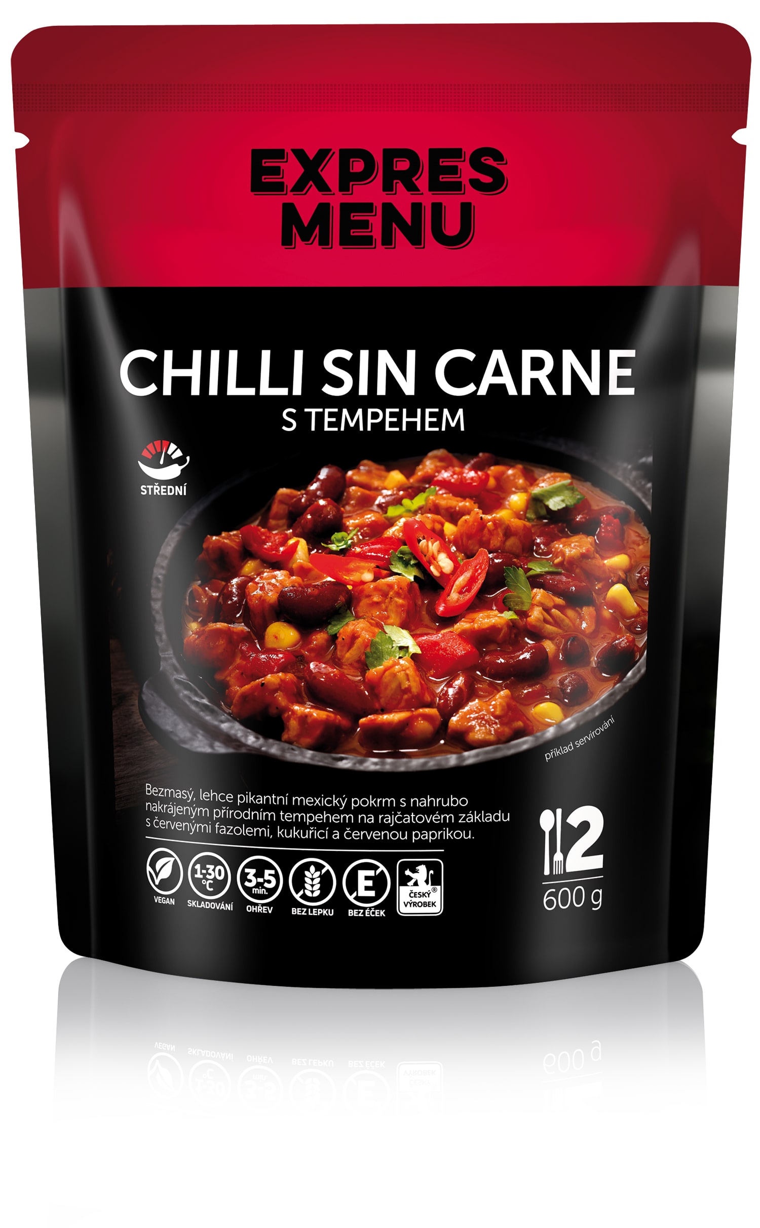 Chilli sin carne s tempehem (2 porce) - 600g