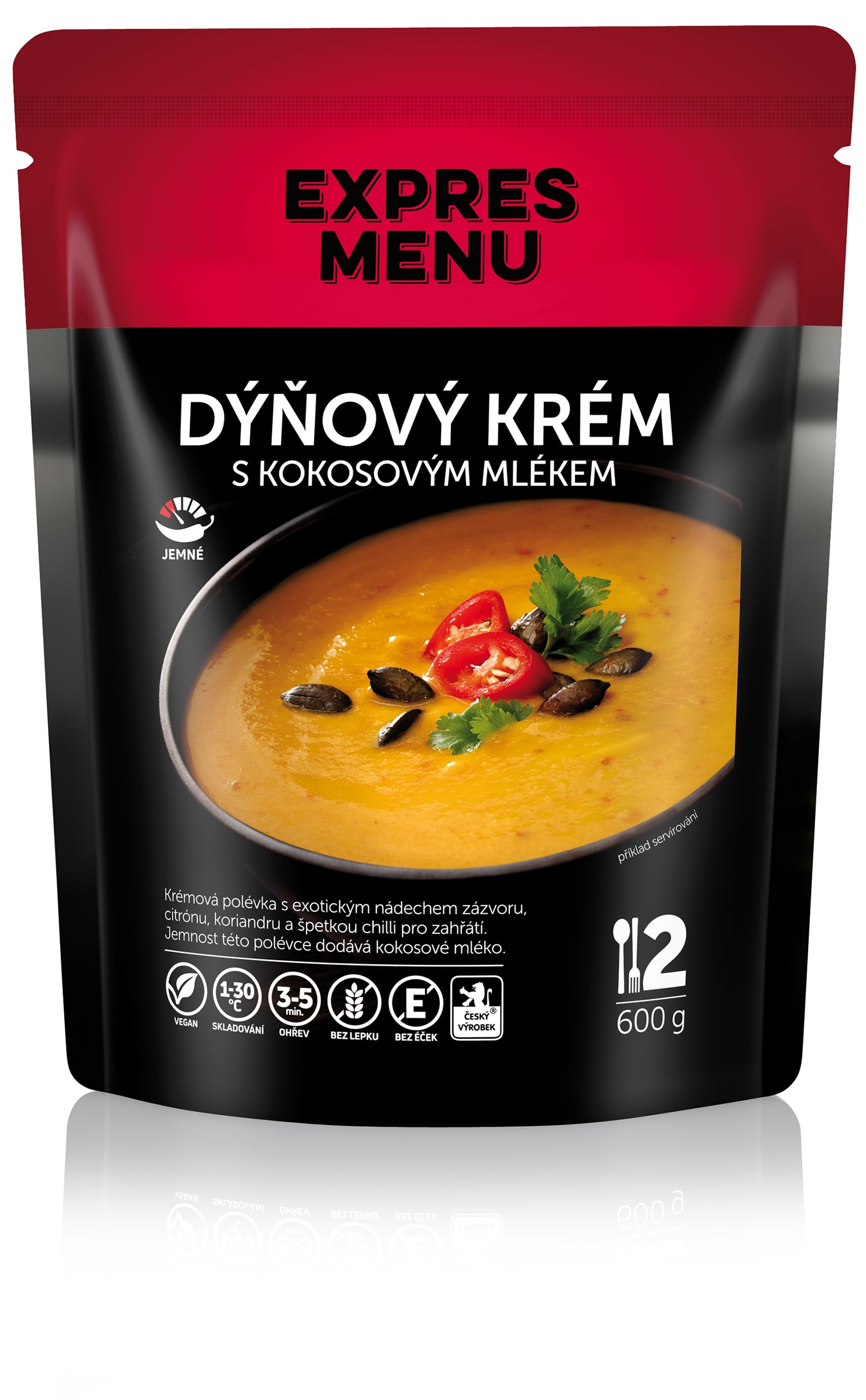Dýňový krém s kokosovým mlékem (2 porce) - 600 g
