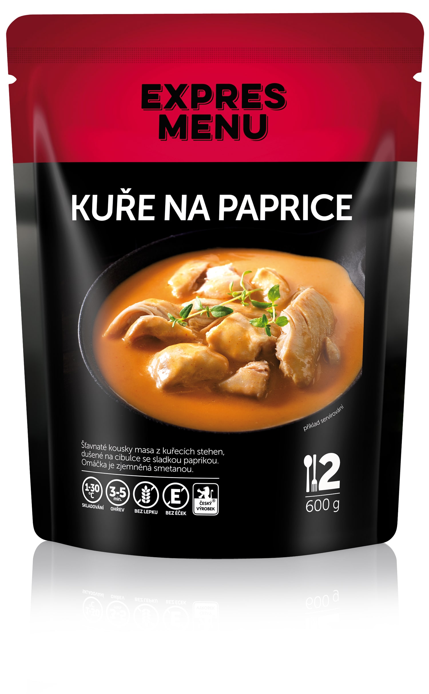 Kuře na paprice (2 porce) - 600g
