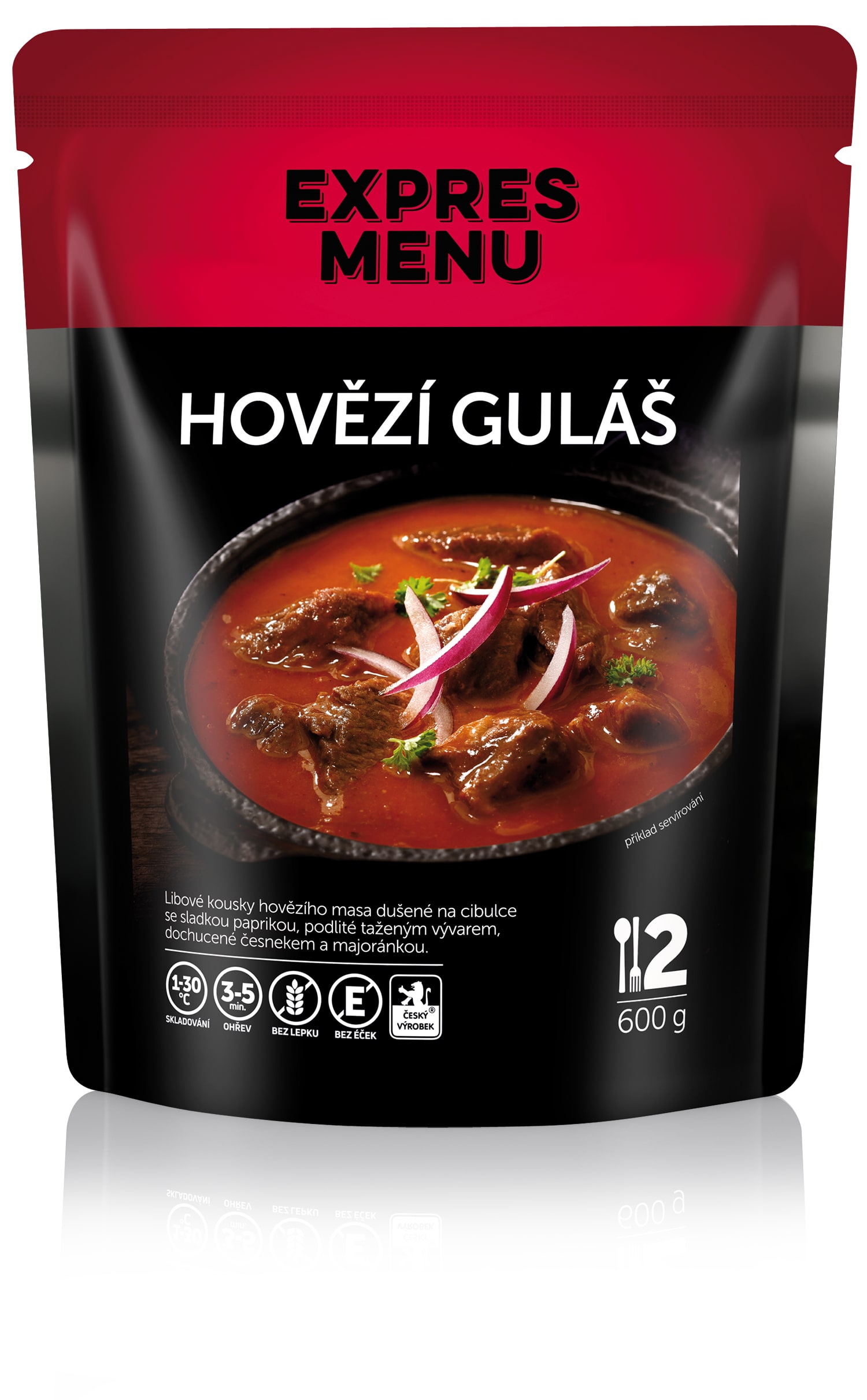 Hovězí guláš (2 porce) - 600g